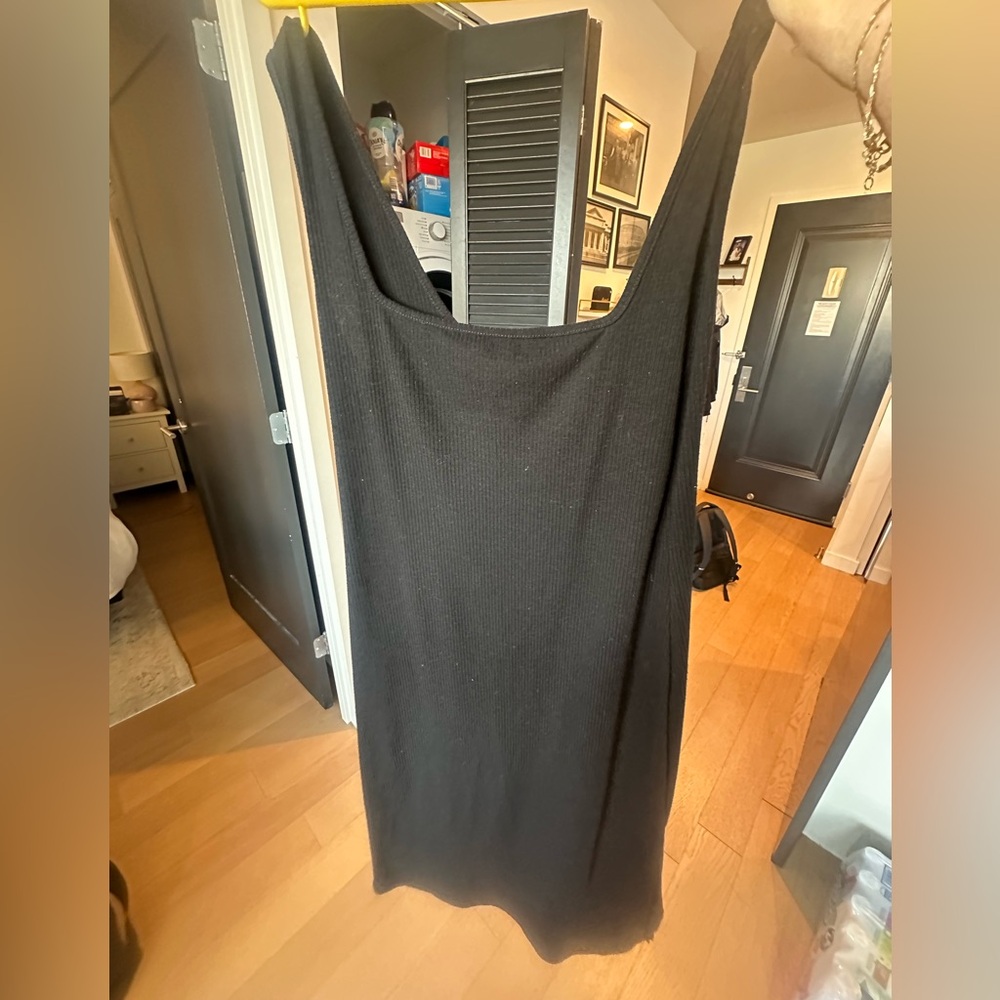 Aqua Black Backless Dress